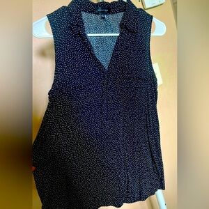 SPENSE Black & White Polka Dot Blouse Sz. SMALL